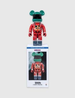 Medicom 2001 SPACE ODYSSEY GREEN HELMET & ORANGE SUIT 1000% BE@RBRICK
