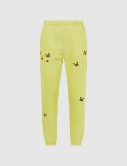 FELT BUTTERFLY EMBROIDERED SWEATPANT