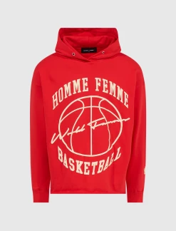 HOMME FEMME HF BBALL HOODIE RED
