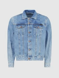 Nudie Jeans Co JERRY BLUE SCRIBBLES JACKET