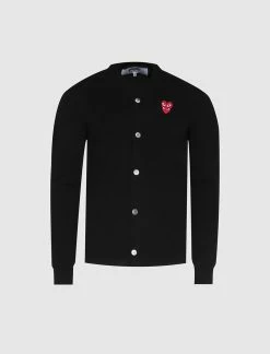CDG PLAY BLACK LOGO CARDIGAN
