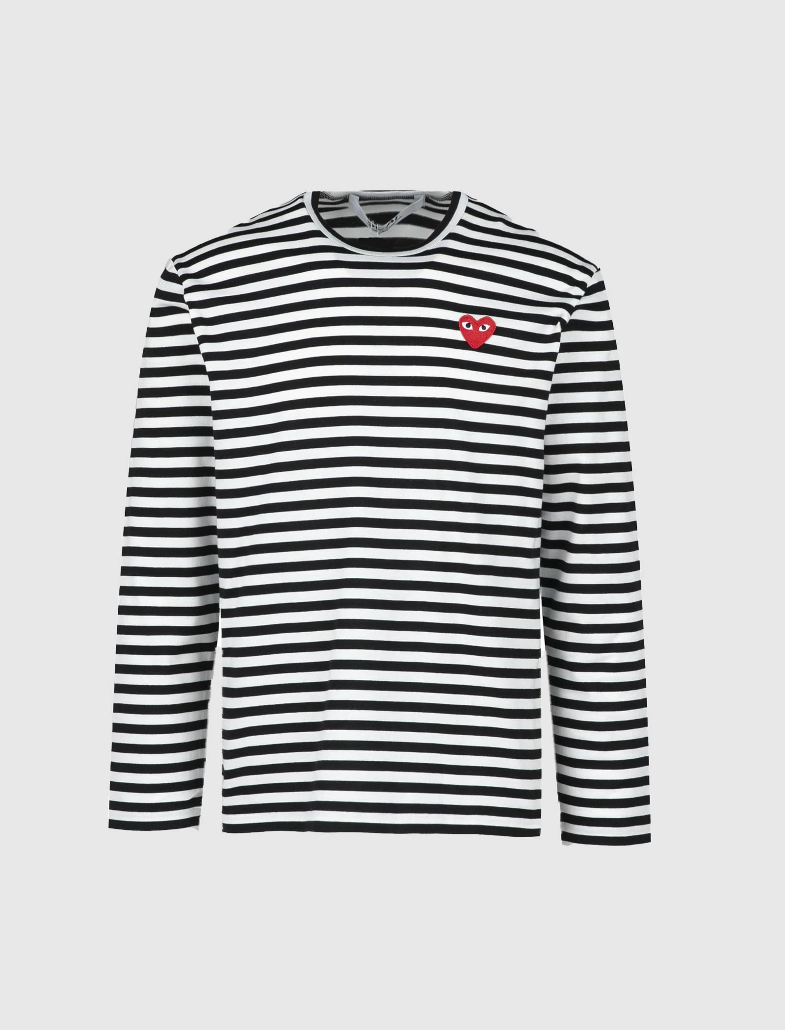 CDG PLAY BLACK STRIPED LS TEE