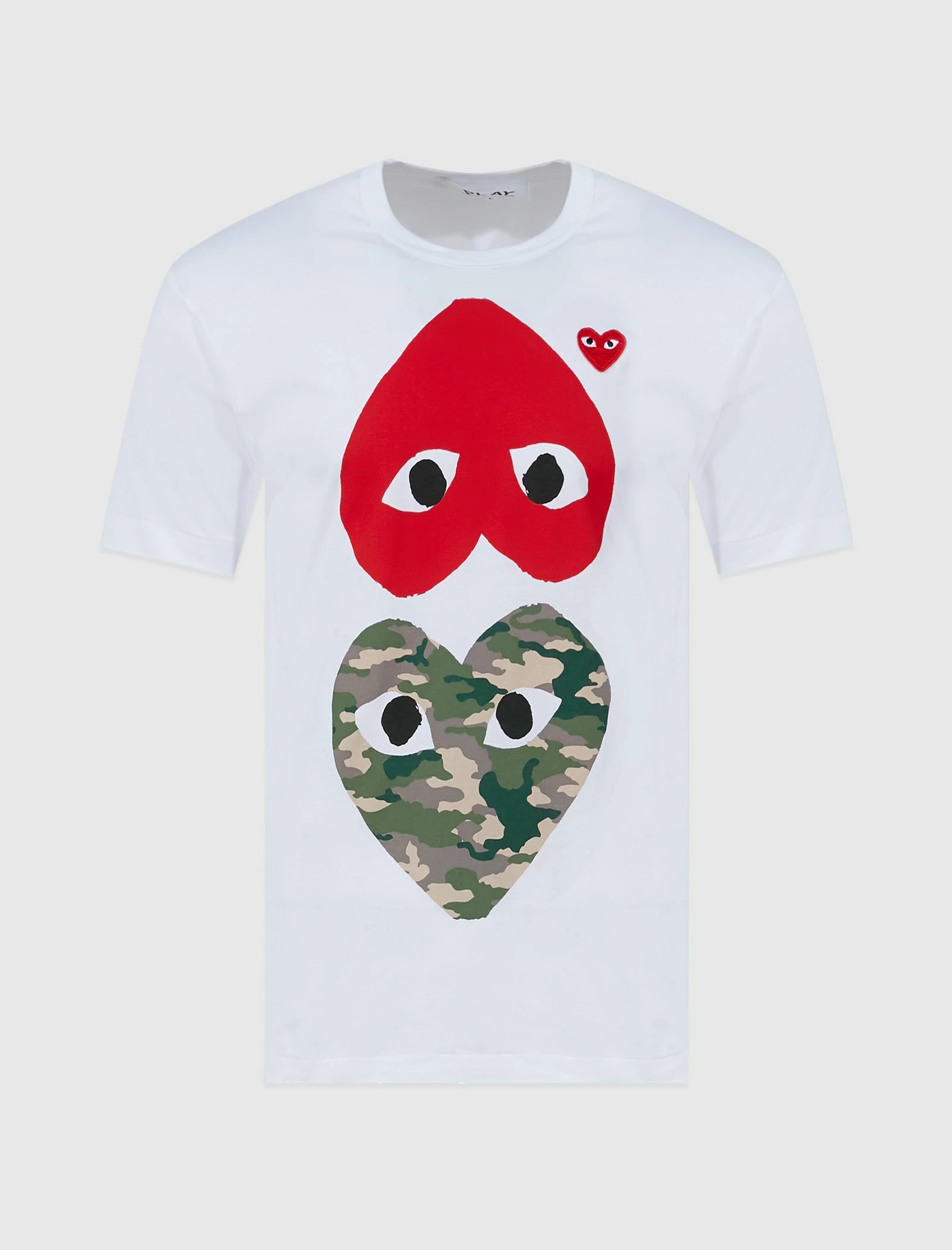CDG PLAY TWO HEART LOGO TEE