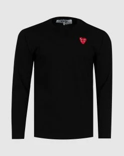 CDG PLAY HEART LONG SLEEVE TEE