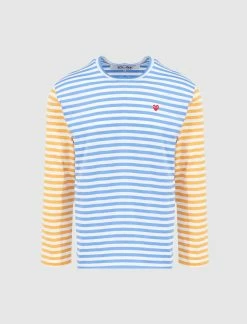 CDG PLAY BI-COLORED TEE