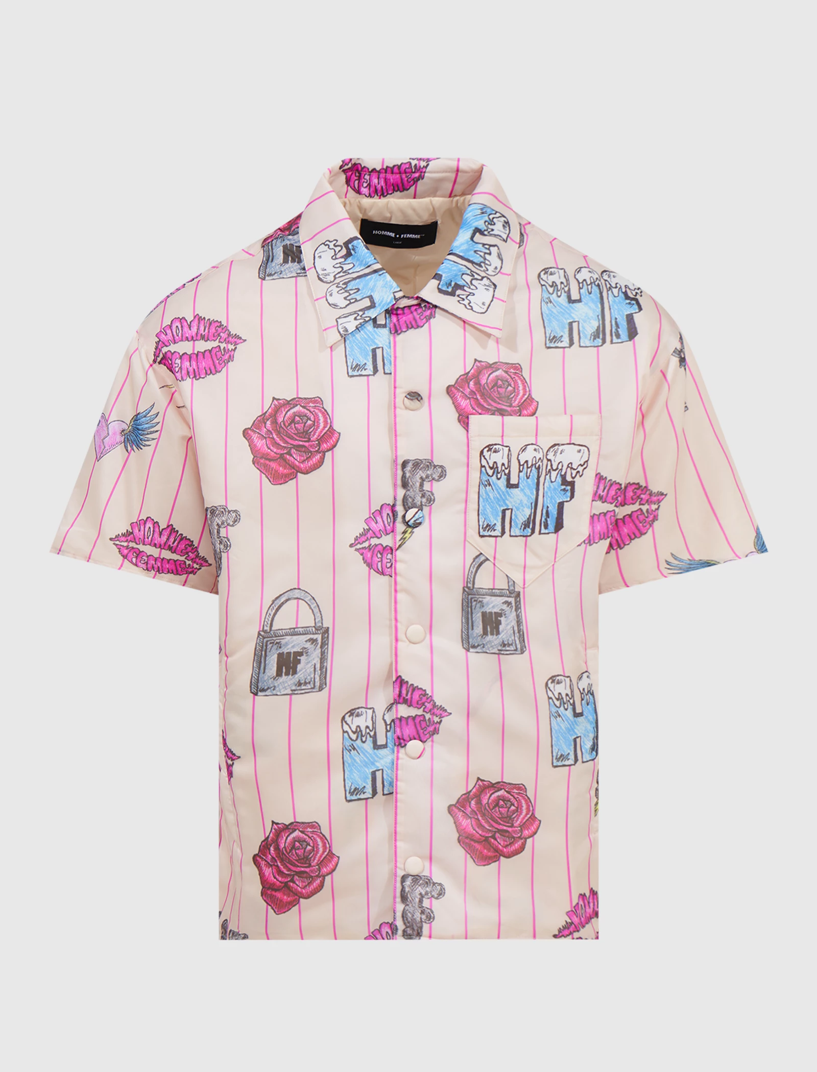HOMME FEMME DOODLE PUFFER SHIRT